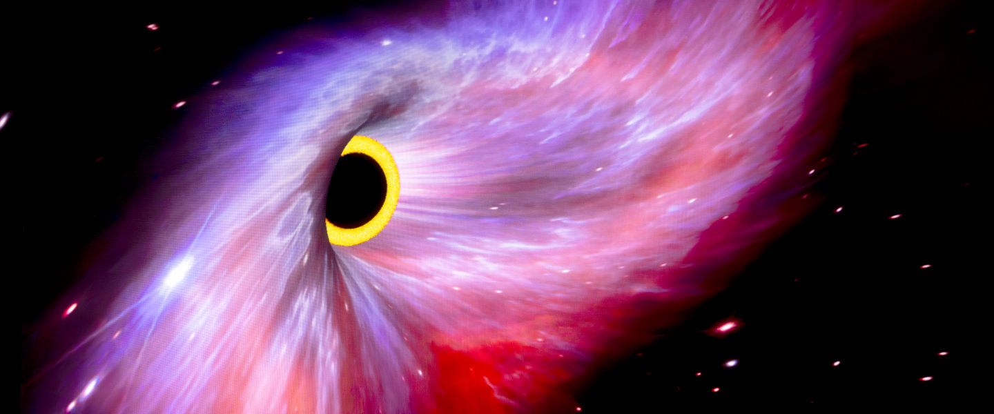 Illustration eines Schwarzen Loches